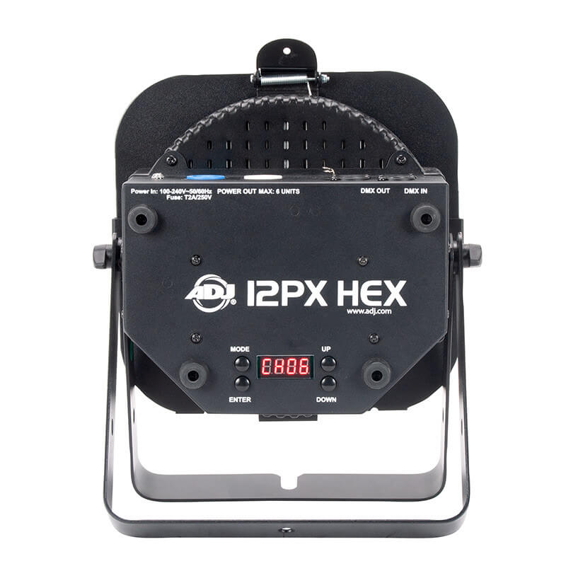 Adj 12px hex luminaria tipo par con 12 leds de 2w rgbaw+ uv