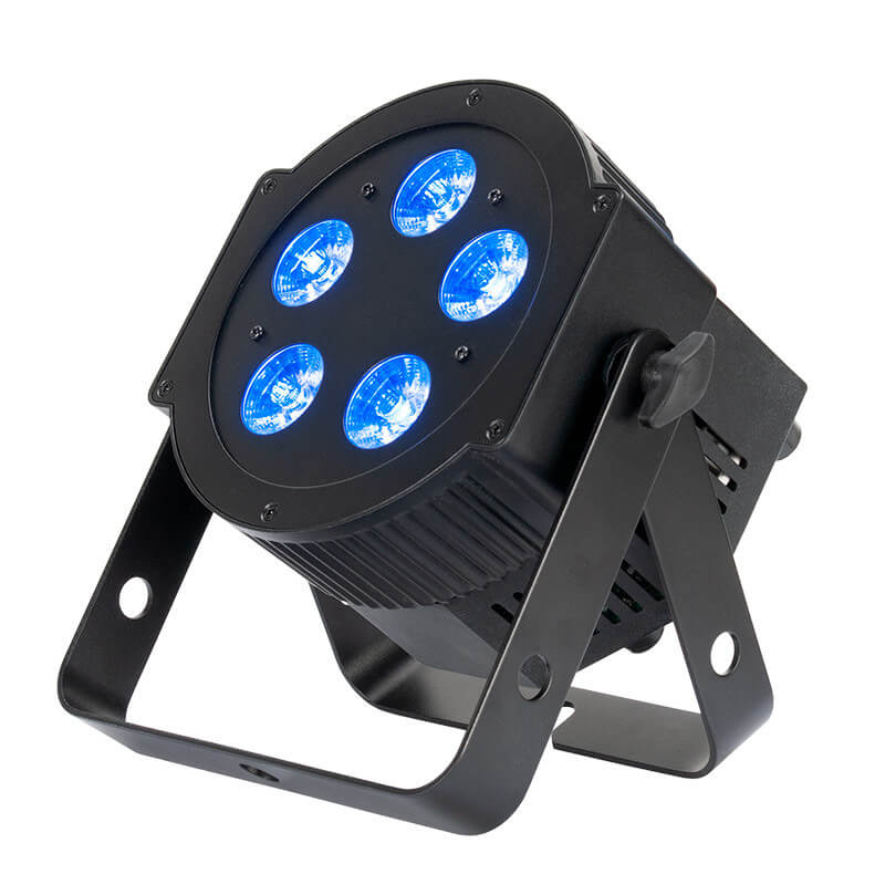 Adj 5px hex luminaria tipo par con 5 leds rgbaw+uv de 12w