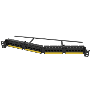 Ortronics spa6au24 patch panel de 24 puertos angulado cat6a de1ur techchoice