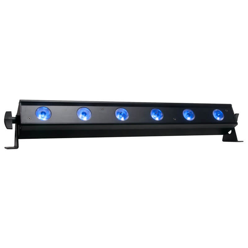 Adj ub 6h barra led de 50cm con 6 leds rgbaw+ uv de 6 w